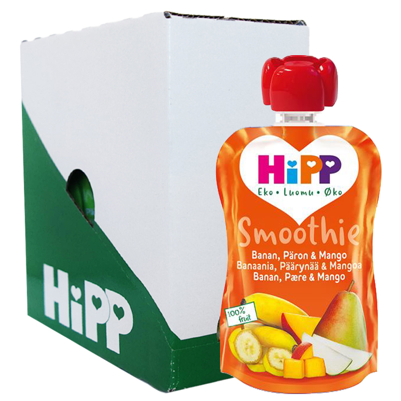 Hel Låda Smoothie Banan, Päron & Mango 5 x 100g - 66% rabatt - Extremt  Billig Mat Online 